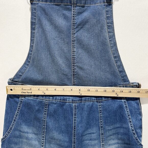 Wallflower Overalls Womens XL Blue Flare Stretch Modern Boho Festival Denim - Picture 13 of 16